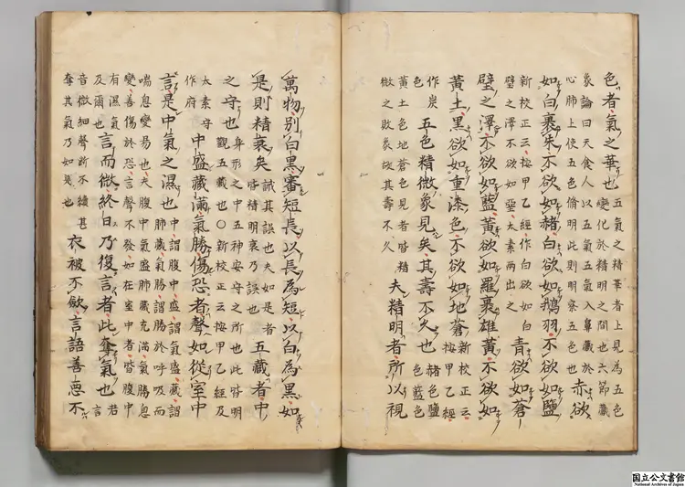 補註釈文黄帝内経素問  注釈者王冰（唐）／校訂者林億（宋）／宋孫兆改誤 江戸初写本