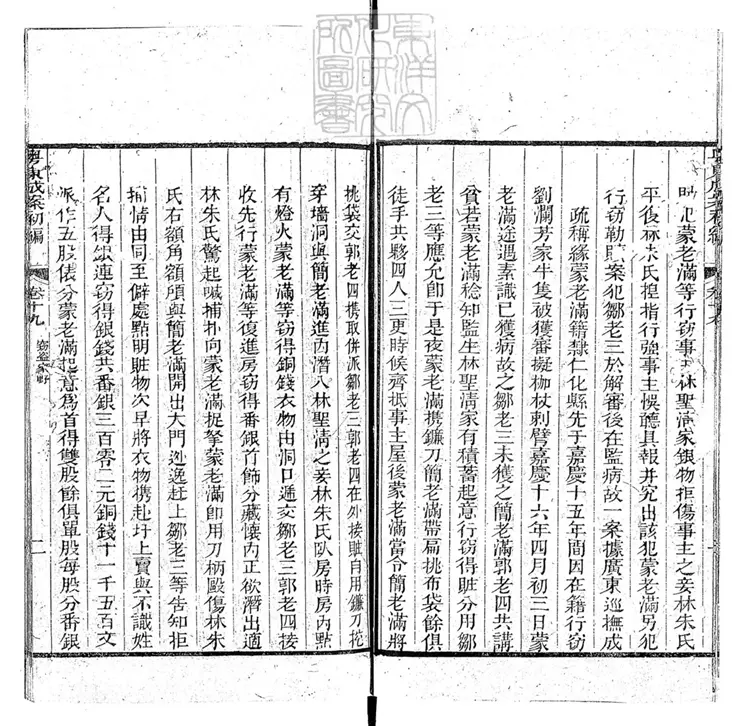 187 粵東成案初編三十八卷　道光八年序刊本