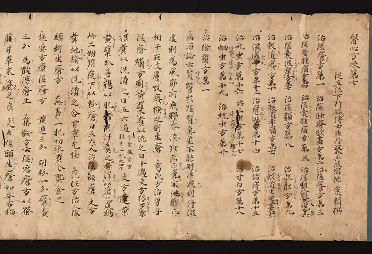 医心方.丹波康赖撰.07.卷七.总三十卷.十二世纪抄本.东京国立博物馆藏