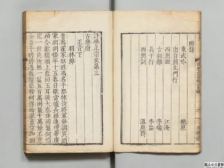 詩学正宗 編者浦南金（明）明嘉靖37年刊本（序刊）0229