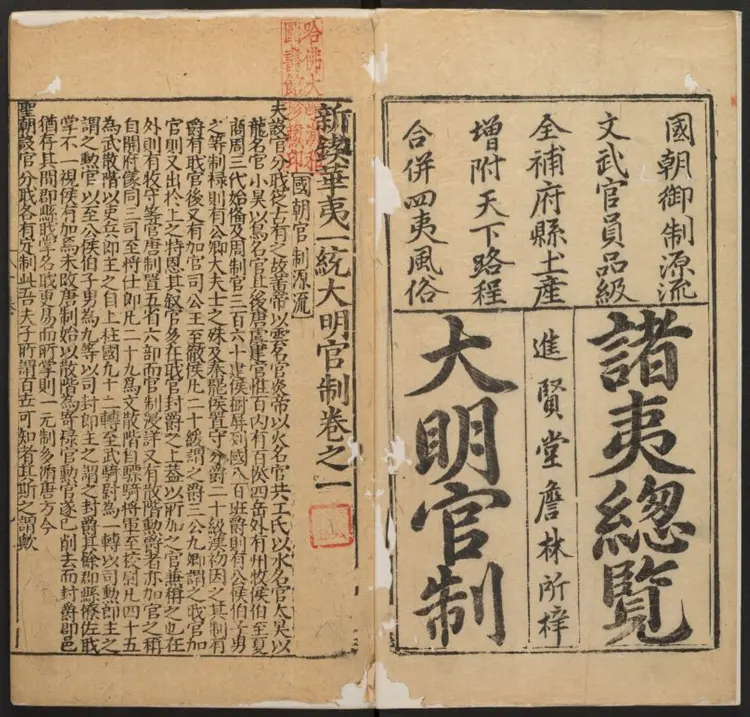 新锲华夷一统大明官制四卷.明进贤堂詹林所梓 新锲华夷一统大明官制四卷.明进贤堂詹林所梓