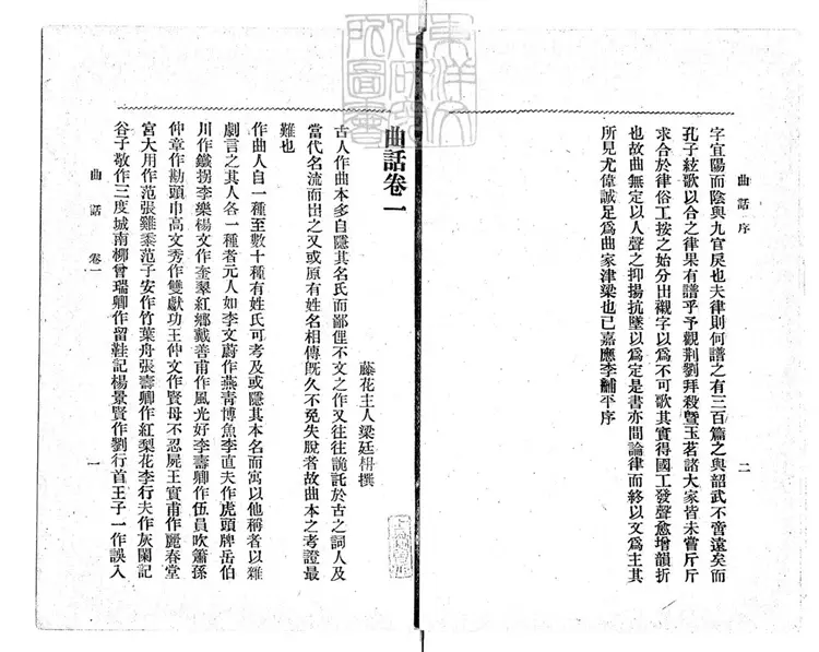 809 曲話五卷　民國五年上海有正書局排印本