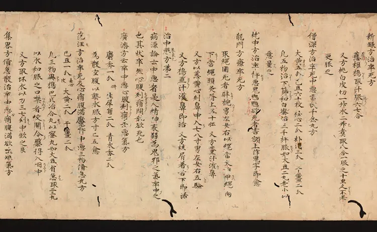 医心方.丹波康赖撰.14.卷十四.总三十卷.十二世纪抄本.东京国立博物馆藏 医心方.丹波康赖撰.14.卷十四.总三十卷.十二世纪抄本.东京国立博物馆藏