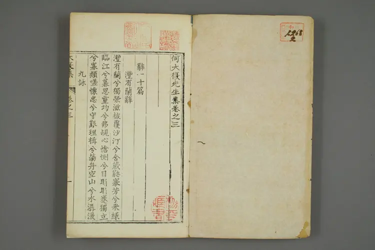 何大復先生集. [序目] 巻之1－38 附録_01268_0002