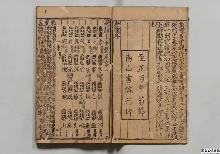 広韻 選者陳彭年（宋）元至正26年南山書院刊本