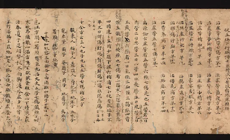 医心方.丹波康赖撰.13.卷十三.总三十卷.十二世纪抄本.东京国立博物馆藏