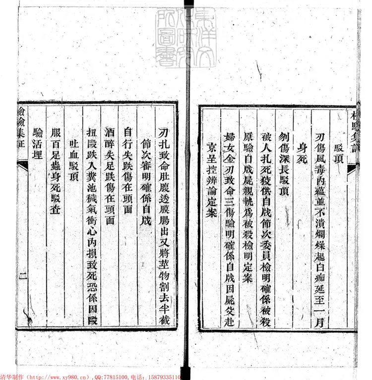 335 檢驗合參一卷]集證一卷　光緒九年刊本