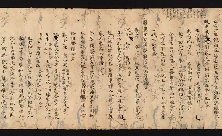 医心方.丹波康赖撰.13.卷十三.总三十卷.十二世纪抄本.东京国立博物馆藏