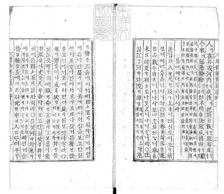 325 [增修無冤錄大全二卷]諺解三卷　朝鮮正宗二十一年刊本