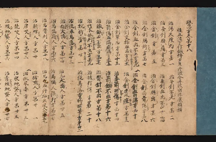 医心方.丹波康赖撰.18.卷十八.总三十卷.十二世纪抄本.东京国立博物馆藏