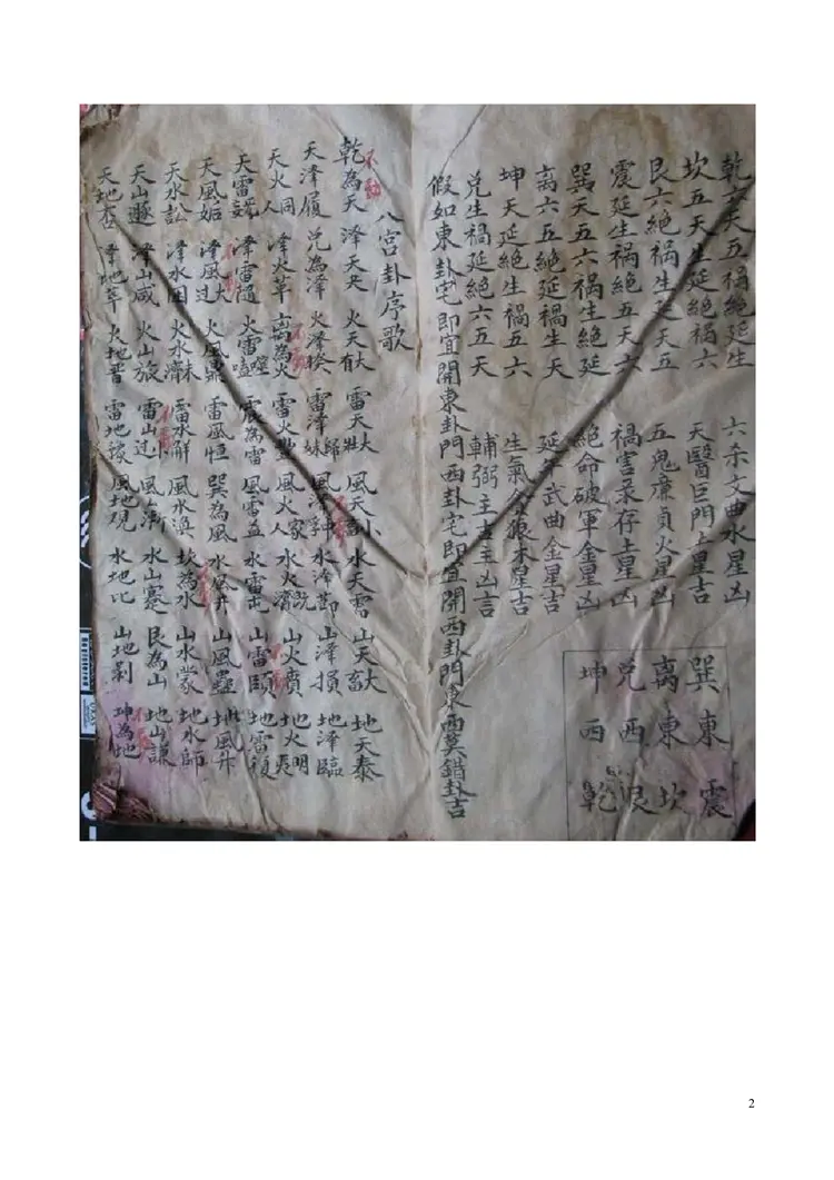 卦顺逆48局古抄本 卦顺逆48局古抄本