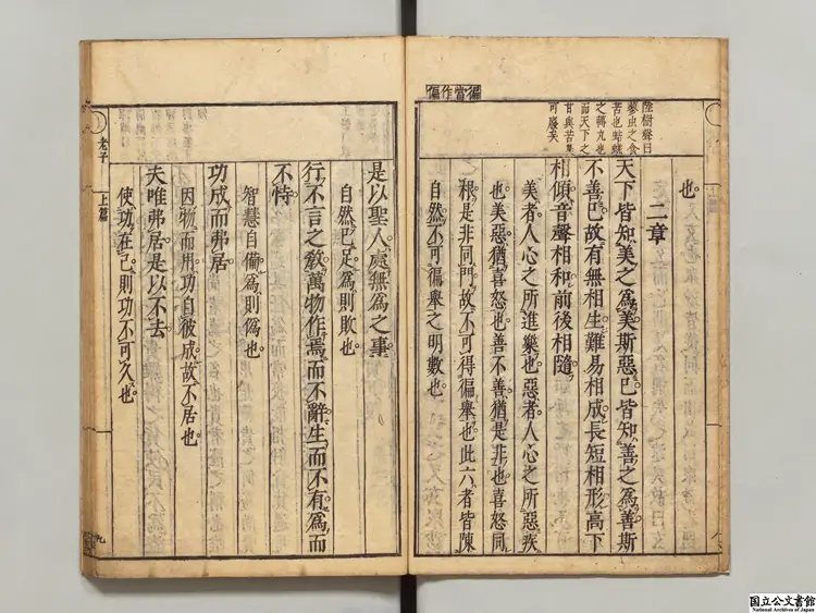 老子道徳経 注釈者王弼(魏)/訓点者岡田権兵衛 享保17年刊本 老子道徳経 注釈者王弼(魏)/訓点者岡田権兵衛 享保17年刊本