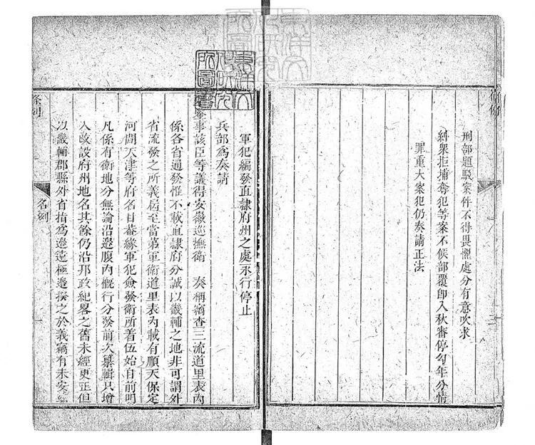 180 刑名條例不分卷　乾隆中刊本