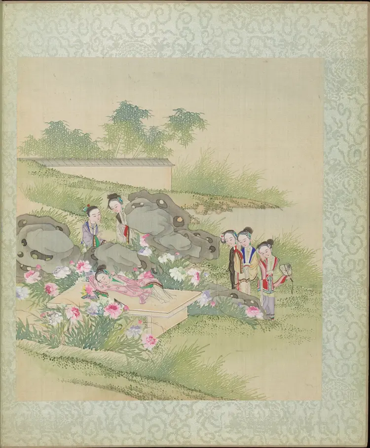 《红楼梦赋图册》存十九幅萧山青士沈谦清同治十二年绘本