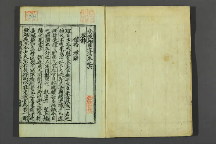 南坡相国文集 卷之1-6 沈悦撰 南坡相国文集 卷之1-6 沈悦撰