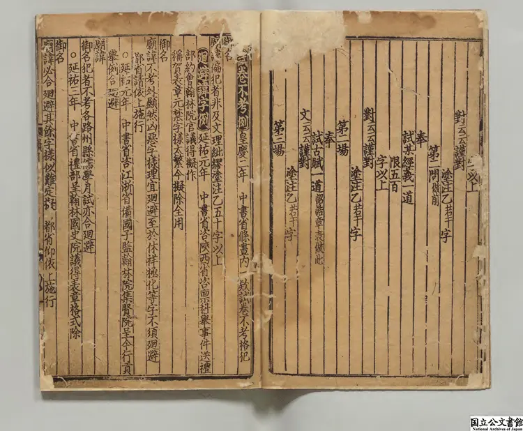 文場備用排字礼部韻註 著者丁度（宋）元元統03年呂氏会文堂刊本