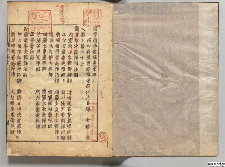 増集続伝灯録 著者釈文琇（明）元和02年妙心寺宗鉄刊本