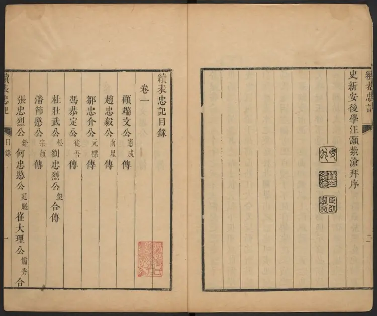 续表忠记八卷.明·赵吉士编.寄园赵氏藏版 续表忠记八卷.明·赵吉士编.寄园赵氏藏版