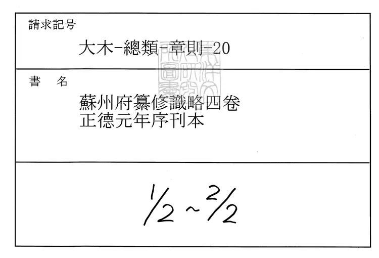 92 蘇州府纂修識略四卷 正德元年序刊本 92 蘇州府纂修識略四卷 正德元年序刊本