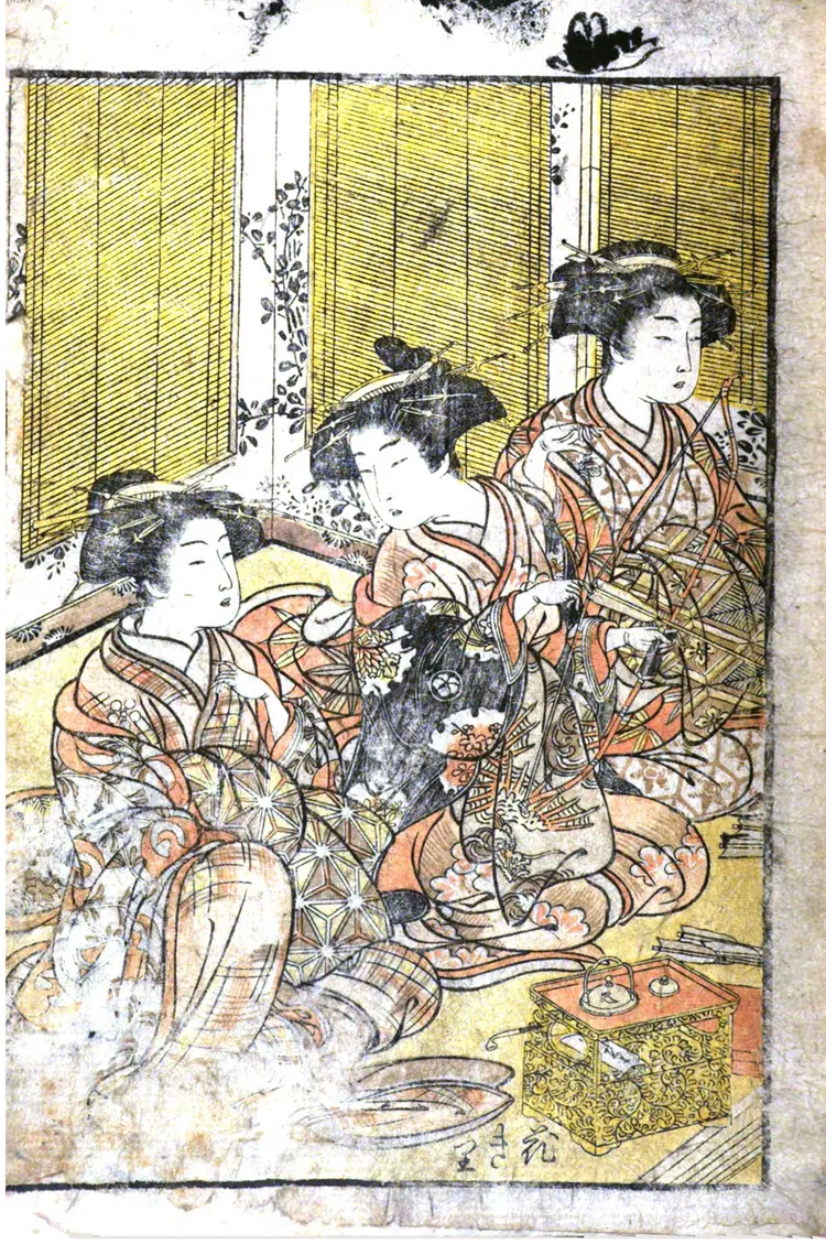 青楼美人合姿镜