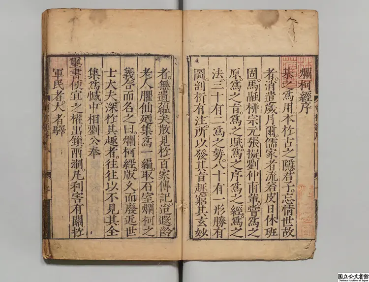 爛柯経 編者朱権(明) 明嘉靖刊本 爛柯経 編者朱権(明) 明嘉靖刊本