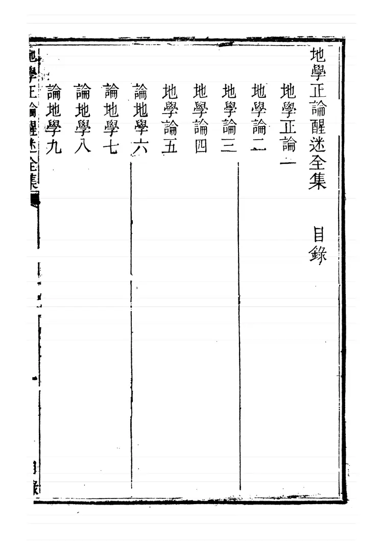邓逢光-【清】地学正论醒迷全集