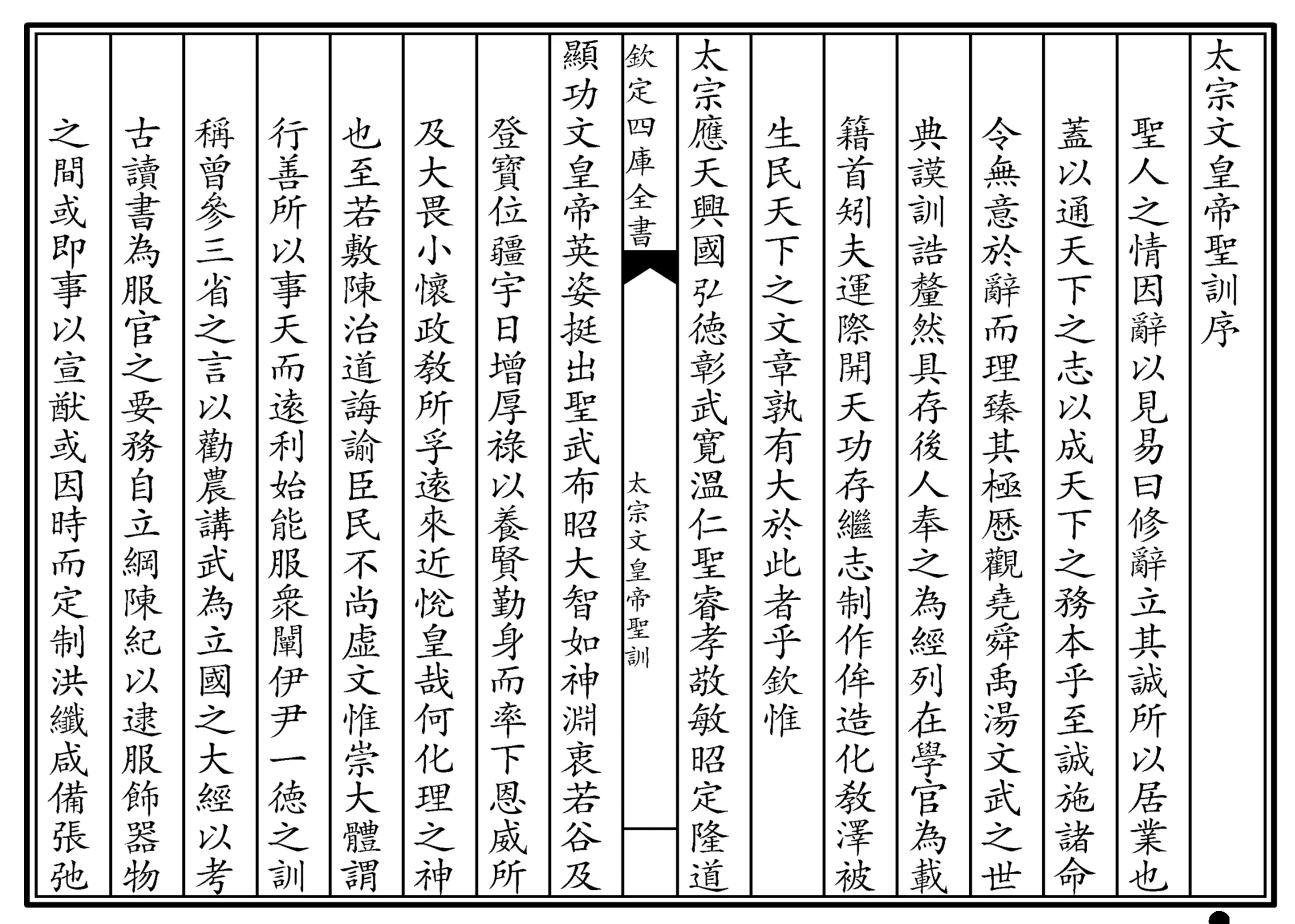 太宗文皇帝圣训（四库本）