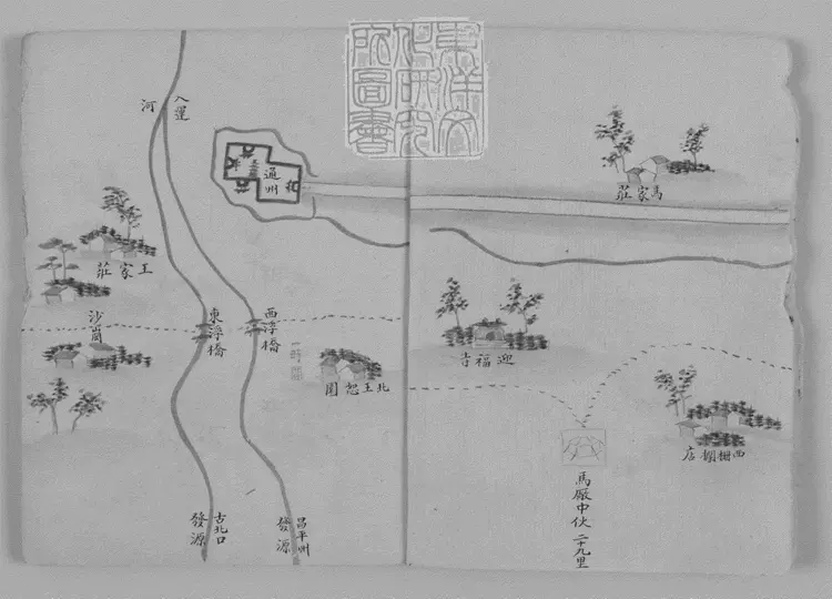 108 東陵路程圖式一卷　鈔本