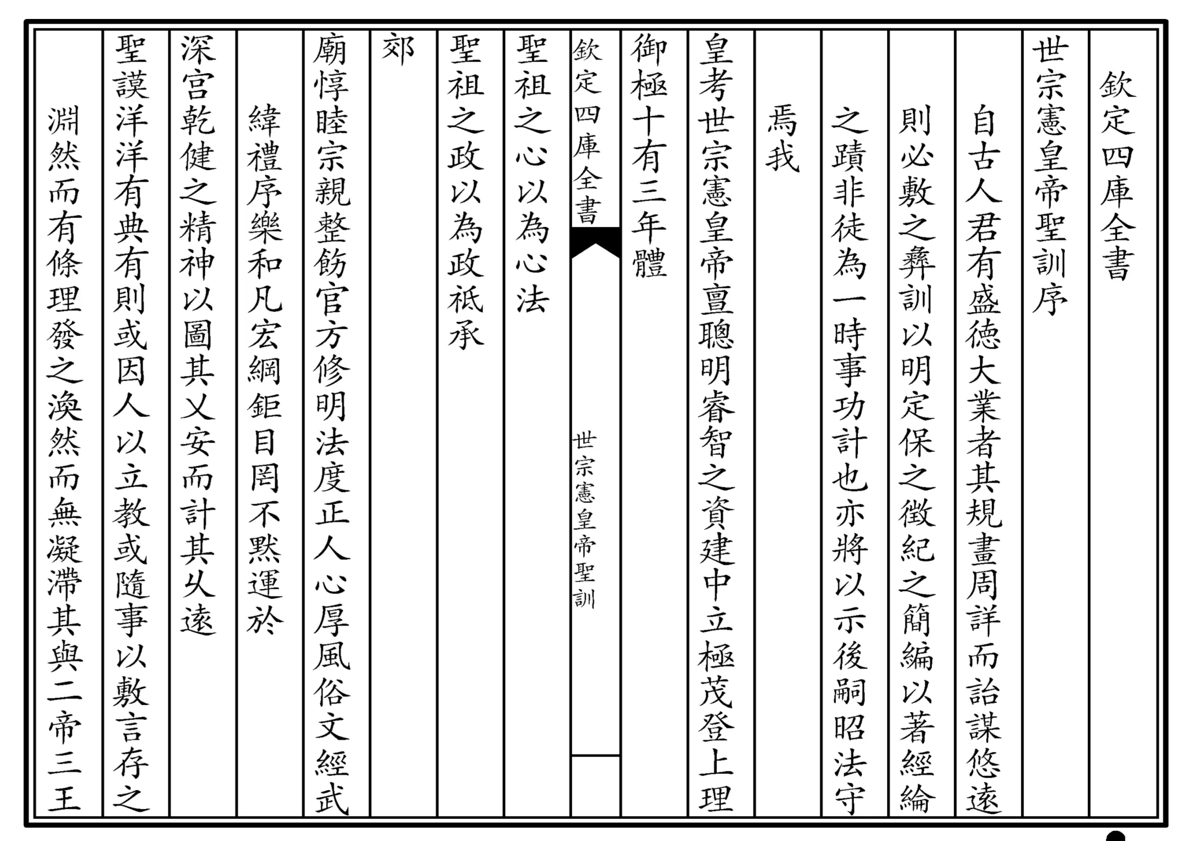 世宗宪皇帝圣训(四库本)