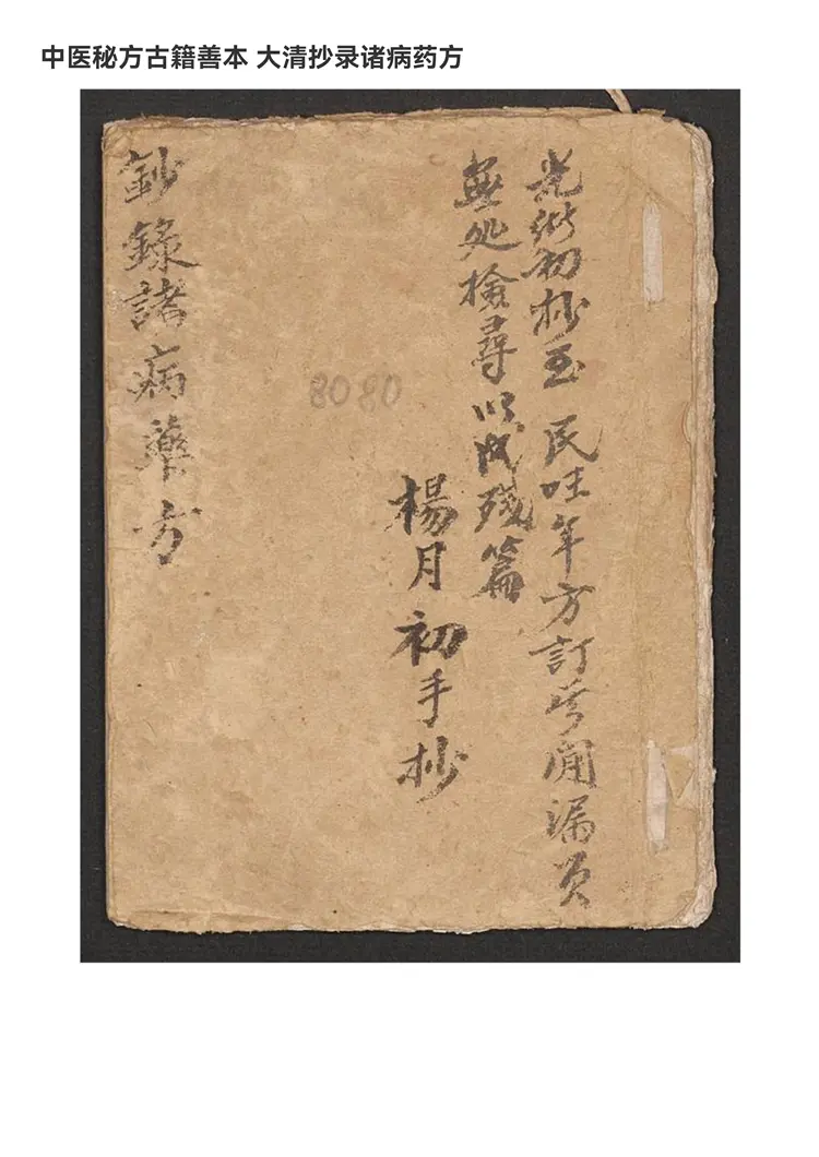 大清抄录诸病药方109页 大清抄录诸病药方109页
