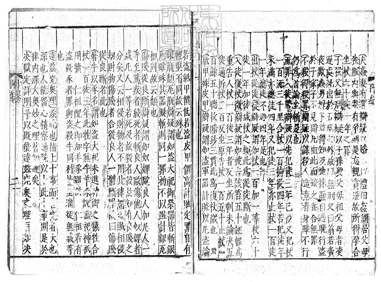 141 [大明律例附解殘二卷]附錄一卷　嘉靖二十三年邗江書院重刊本