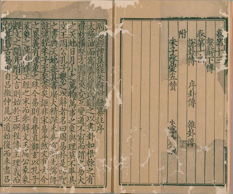 周易经传集程朱解附录纂注.卷01至06.总十四卷.附.朱子易图附录纂注.朱子启蒙五赞附录纂注.朱子筮仪附录纂注.元.董真 周易经传集程朱解附录纂注.卷01至06.总十四卷.附.朱子易图附录纂注.朱子启蒙五赞附录纂注.朱子筮仪附录纂注.元.董真