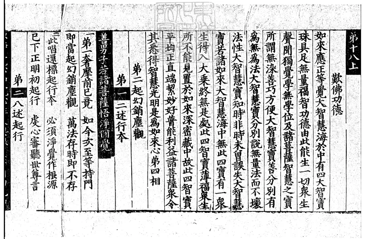 506 圓覺道場脩證廣文殘一卷　金刊本