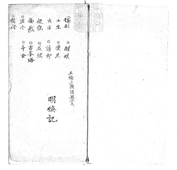 787 明煥記曲譜不分卷　清鈔本