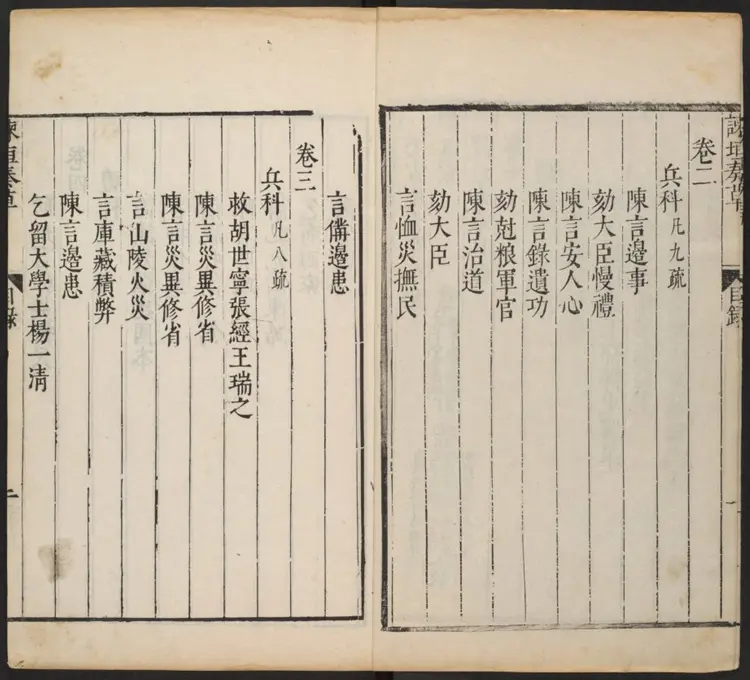 谏垣奏草四卷.明·毛宪撰.明刻本 谏垣奏草四卷.明·毛宪撰.明刻本