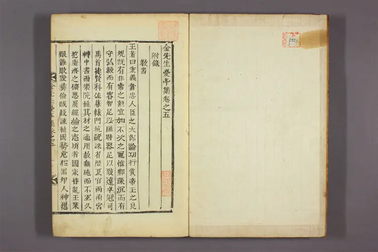 金先生憂亭集 卷之1-6  金克成撰 ; 金永秀 ほか編