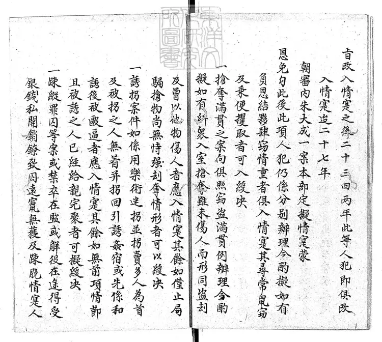 256 [秋審總例不分卷]條例一卷　鈔本