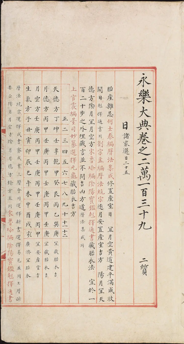 《永乐大典》卷20139日等明嘉靖隆庆间内府重写本 《永乐大典》卷20139日等明嘉靖隆庆间内府重写本