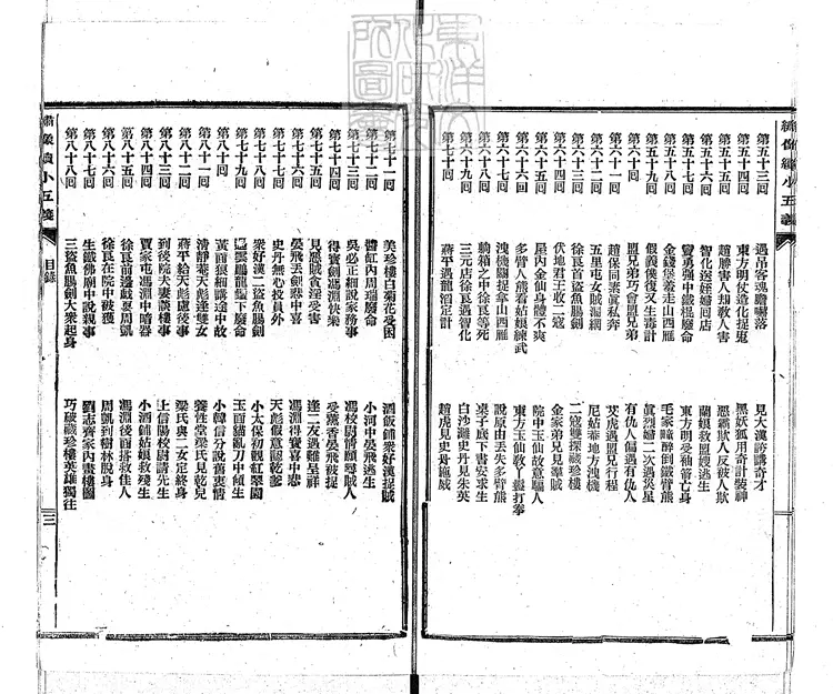 950 繡像續小五義一百二十四回　光緒十八年序上海珍藝書局排印本