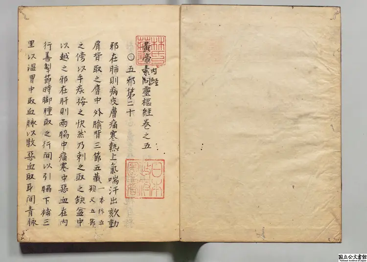 黄帝内経霊枢経  校訂者史崧（宋）江戸初写本