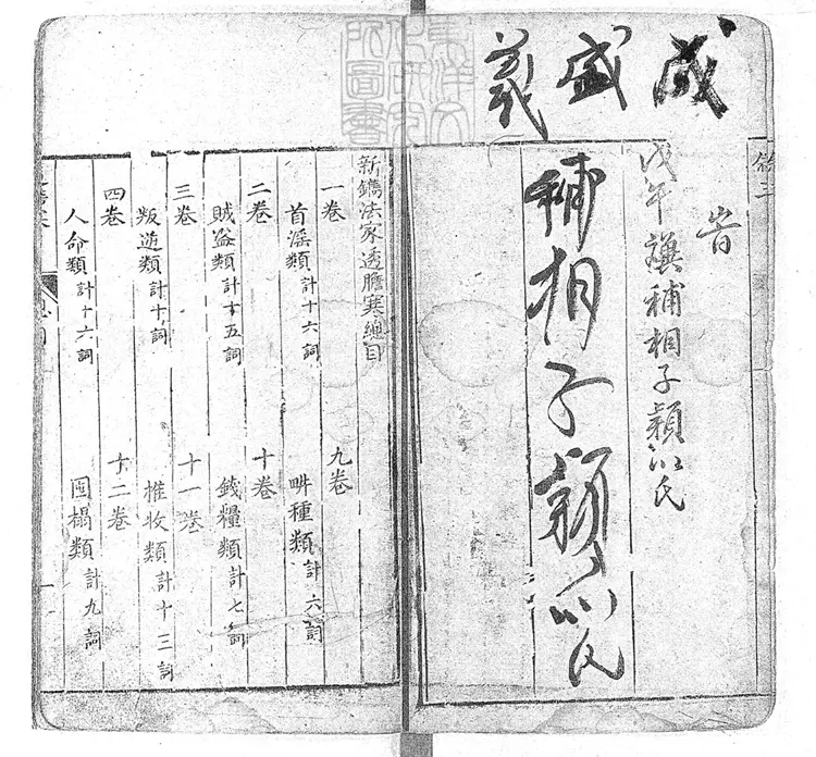 308 新鐫法家透膽寒十六卷　刊本