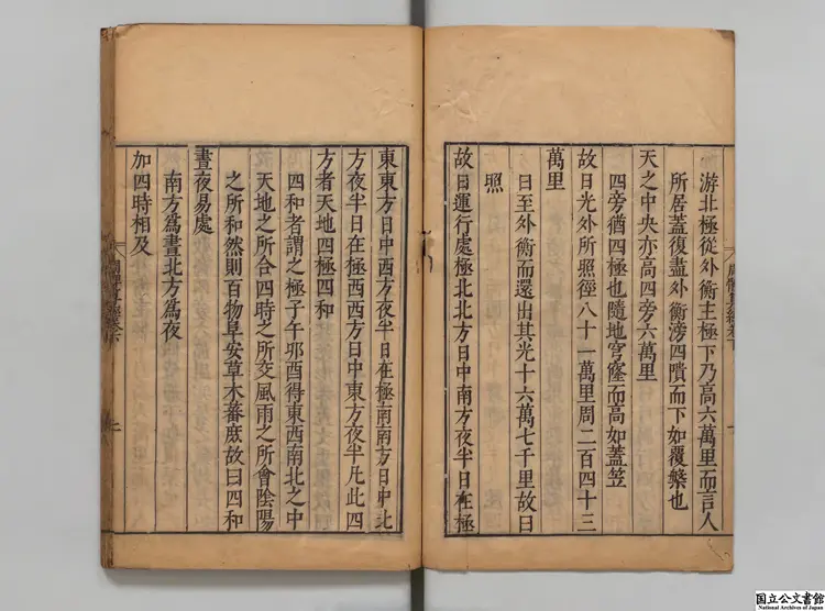 周髀算経  注釈者趙君卿（漢）／甄鸞重(周)述／李淳風(唐)釈／著者李籍…明刊本