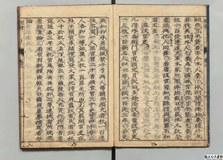 大明律  訓点者荻生北渓 享保07年刊本