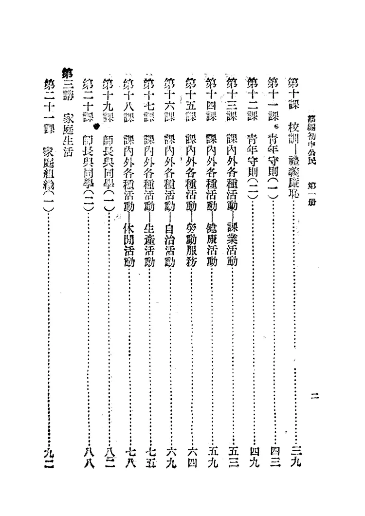 初級中學公民第一冊