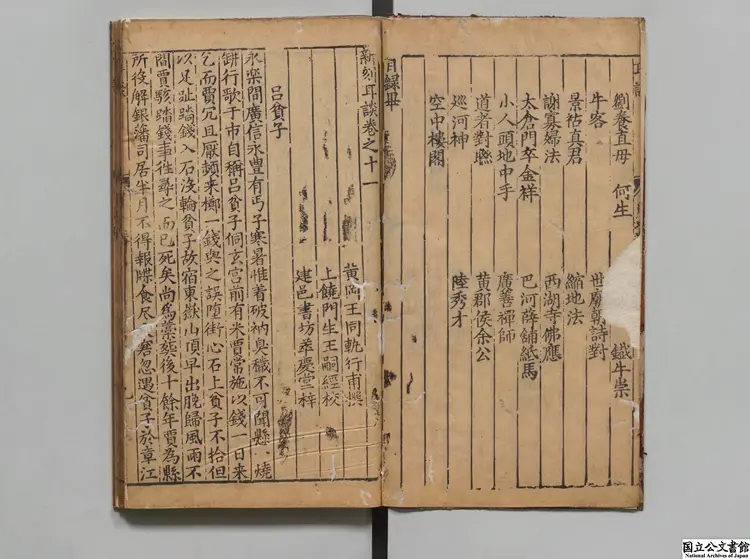 新刻耳談 選者王同軌（明）／校訂者王嗣経（明） 明万暦30年余泗泉刊本