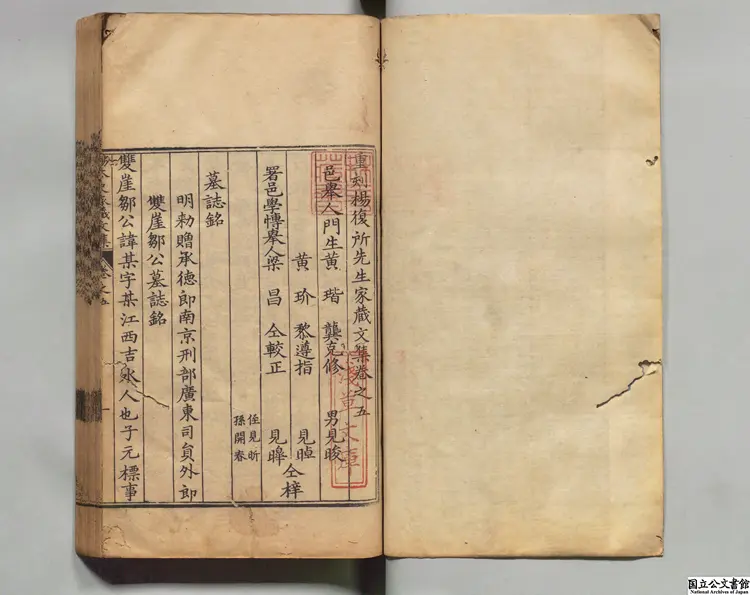 重刻楊復所先生家蔵文集 著者楊起元(明) 明刊本0239 重刻楊復所先生家蔵文集 著者楊起元(明) 明刊本0239