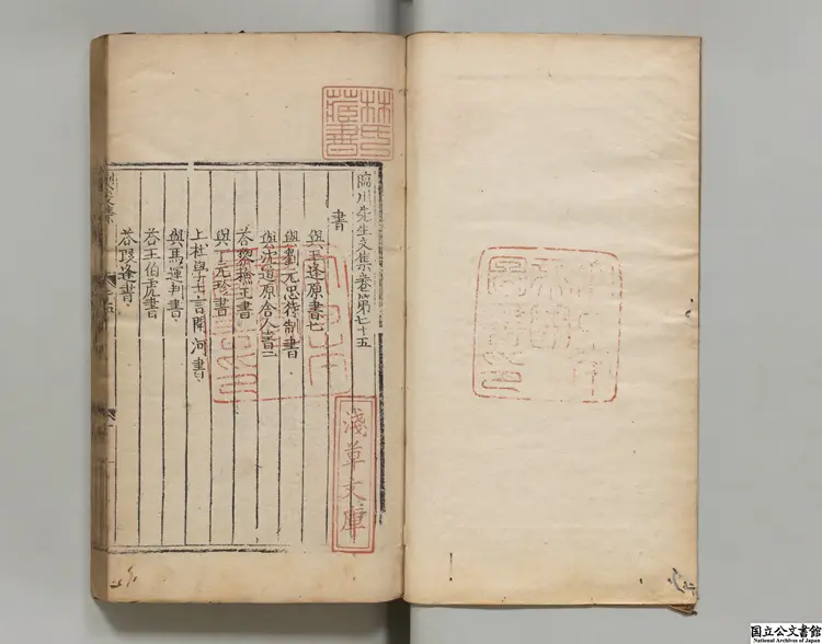 臨川王先生荊公文集  著者王安石（宋）明嘉靖25年刊本0212