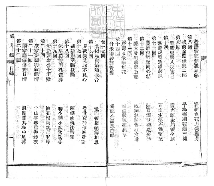 891 繪芳錄八十回　光緒四年序上海申報館排印本