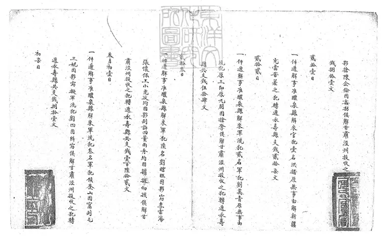 134 陝西乾州直隸州告具州屬支過遞犯口糧錢文報銷冊　光緒三十二年三十三年鈔本