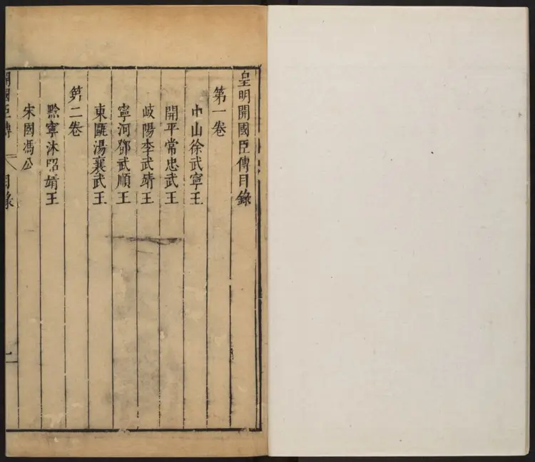 皇明开国臣传.明·朱国祯辑.崇祯刻本